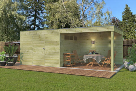 Goedkooptuinhuis Qube 7202EXT300 600X300