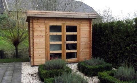 Goedkoop modern tuinhuis met dubbele deur 330 M