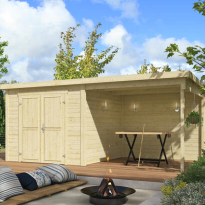 4743329243159 1060152 Outdoor Life Products Tuinhuis Blokhut met Overkapping Lars 500x250 2