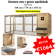 Houten ren + groot nachthok 448x179x183 cm