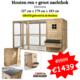 Houten ren + groot nachthok 327x179x183 cm