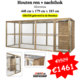Houten ren + nachthok 448x179x183 cm
