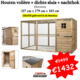 Houten volière + dichte sluis + nachthok 327x179x183 cm