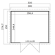 4743329243265 1060153 Outdoor Life Products Tuinhuis Blokhut Lotta 300x250 plattegrond