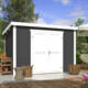 8711615182877 1060190 Outdoor Life Products Tuinhuis Blokhut Lotta 300x250 Carbon Grey Wit 2
