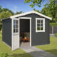 8711471201712 1009683 Outdoor Life Products Tuinhuis Blokhut Nina 275x275 Carbon Grey Wit 2